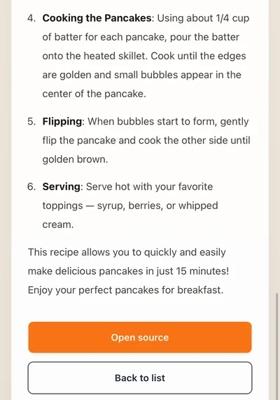 Step-by-step recipe
