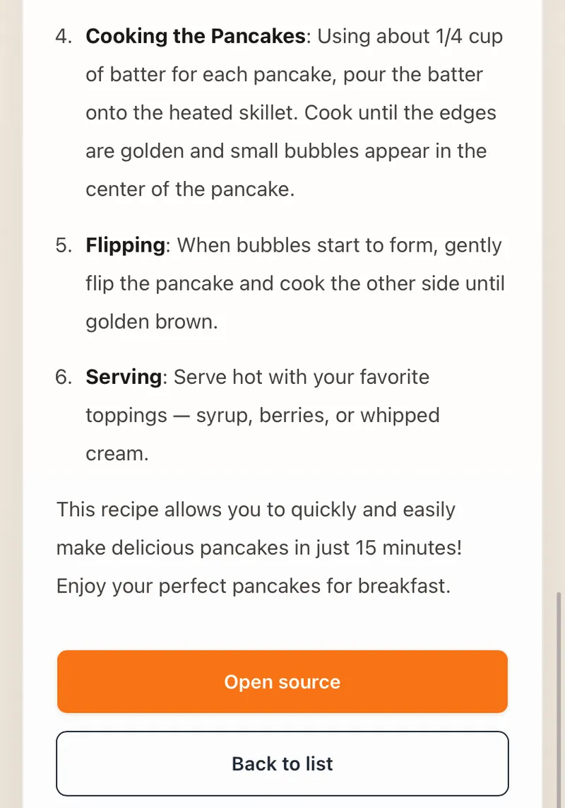 Step-by-step cooking instructions from Link2Eat in Telegram